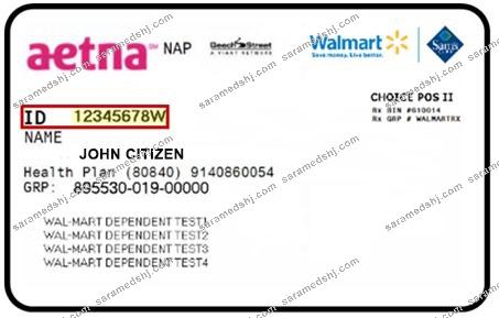 New York Aetna Inc. health insurance card